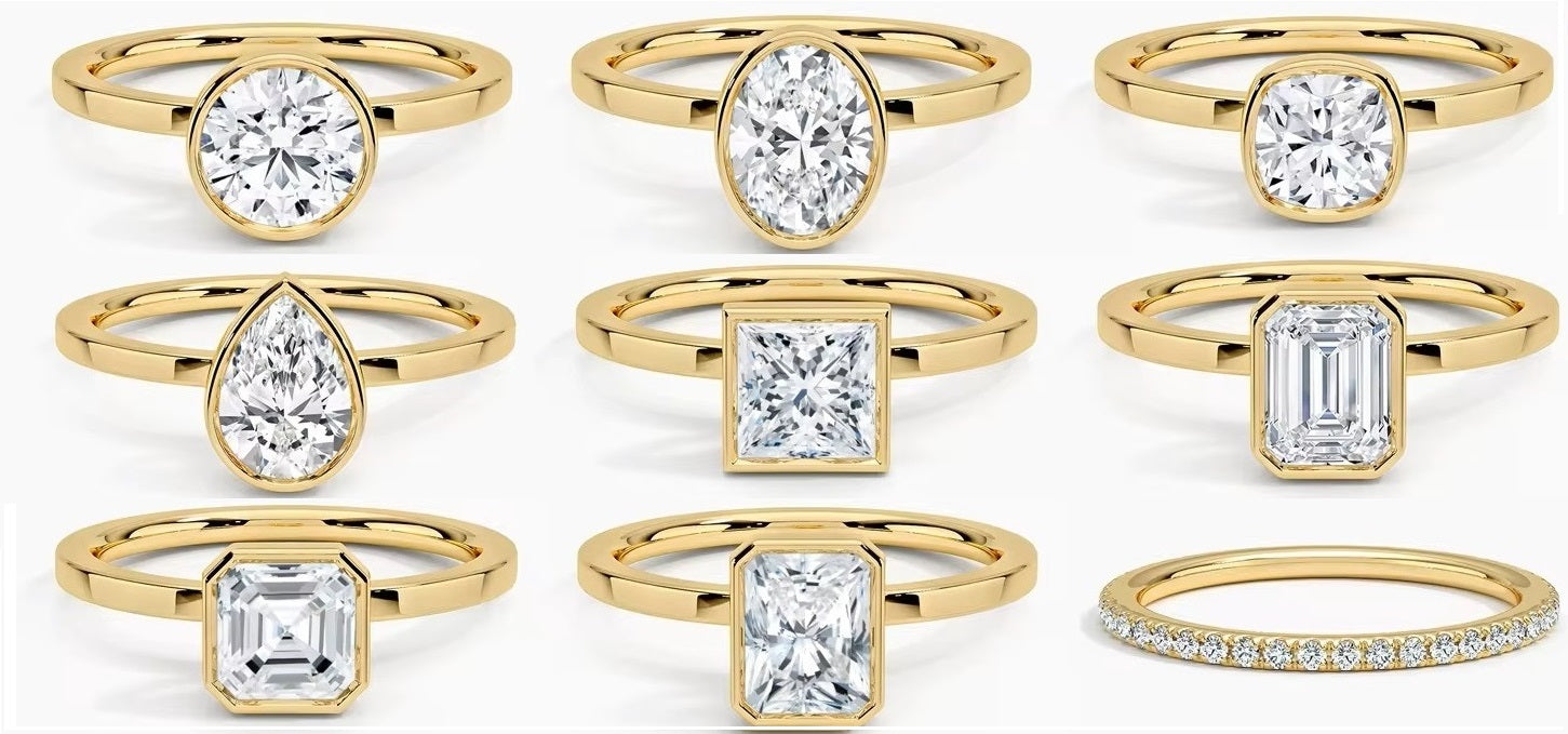 Gold platinum tube setting