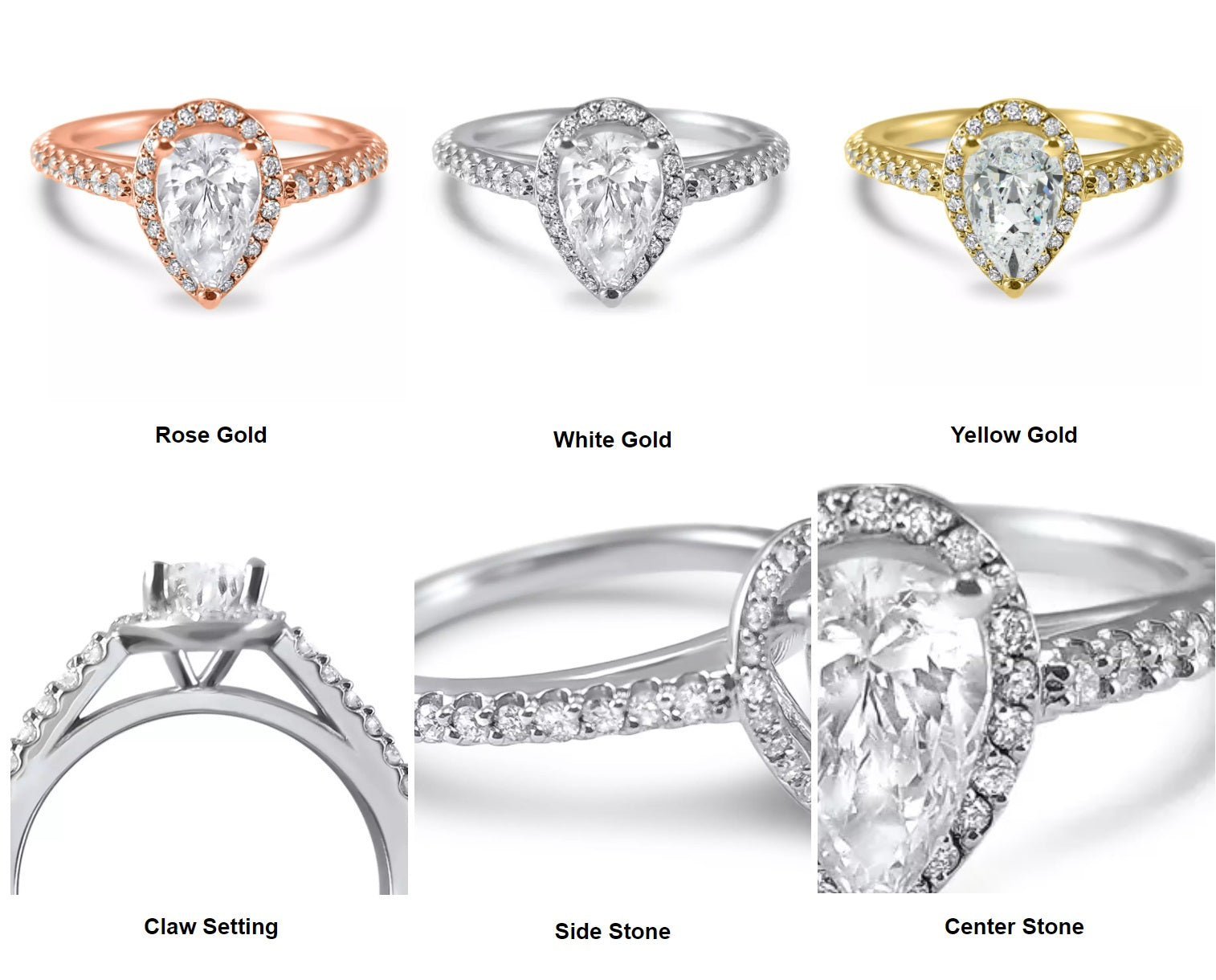 What metals are popular for engagement rings?