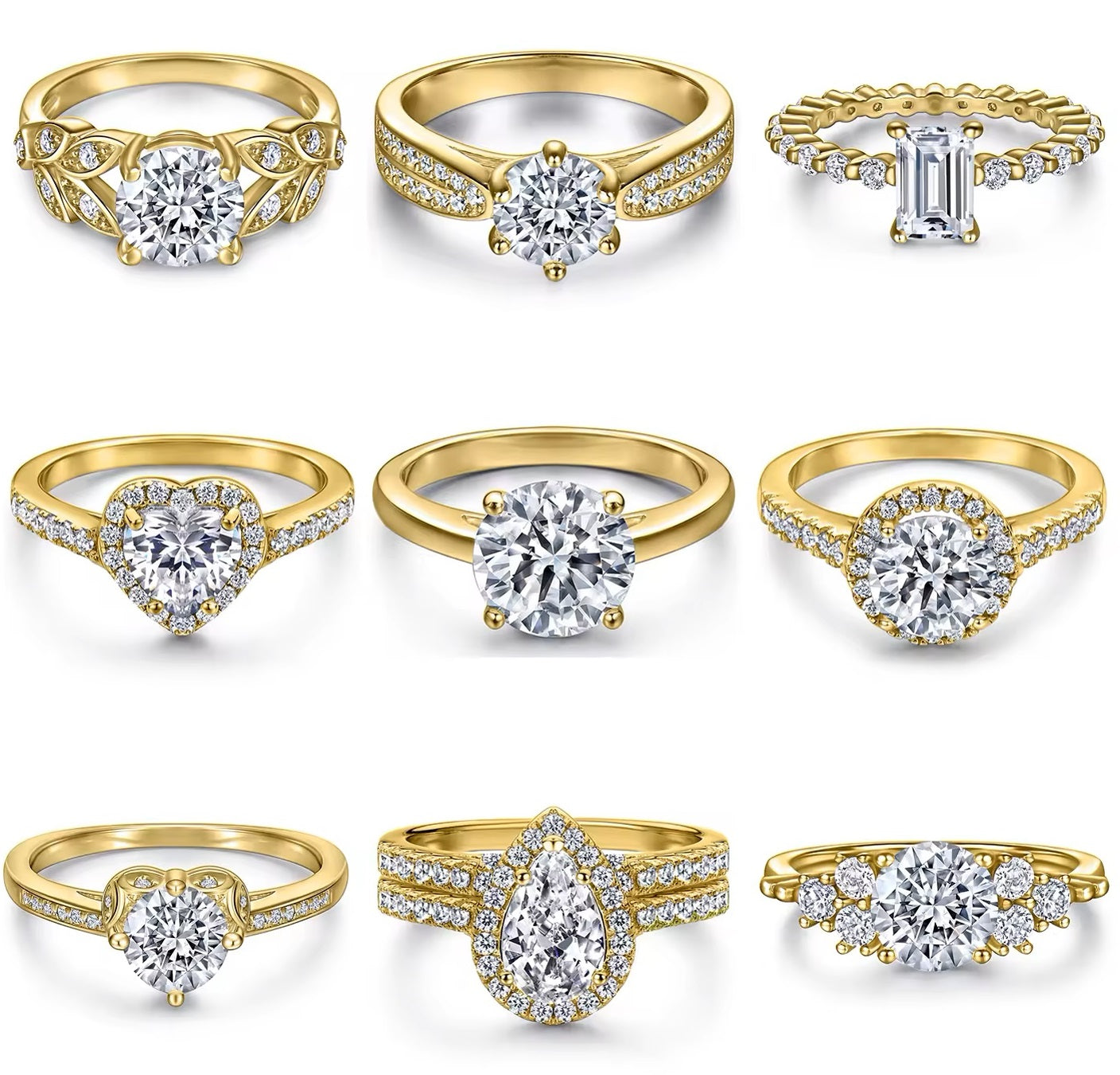 What are the different types of engagement rings?