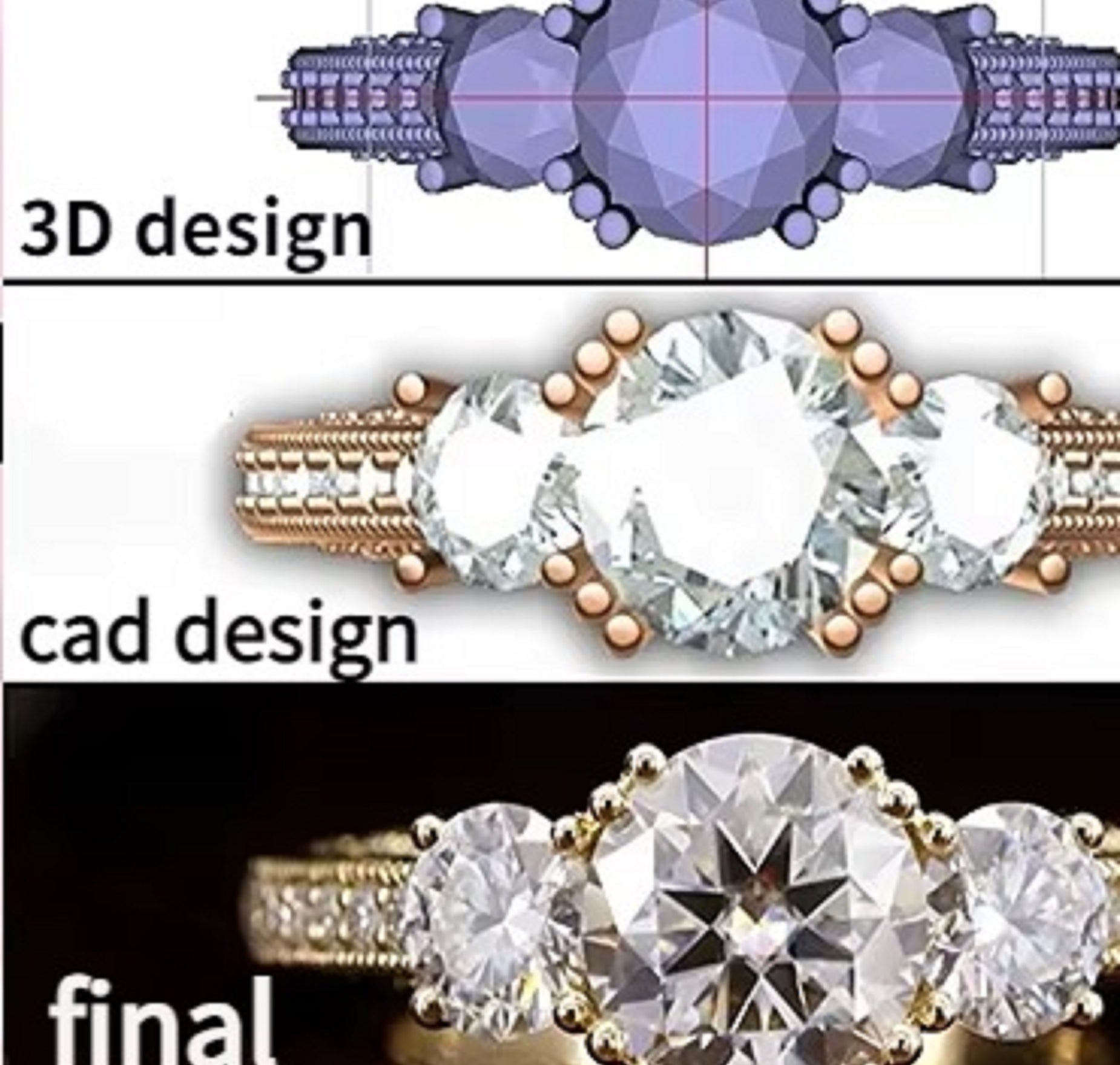 Can you see a preview or model of the custom ring before it’s made?