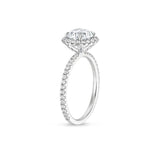 1.0 Carat Cushion-Cut 4-Claw Halo Moissanite Engagement Ring 