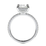 1.0 Carat Radiant-Cut 4-Claw Hidden Halo Moissanite Engagement Ring 1