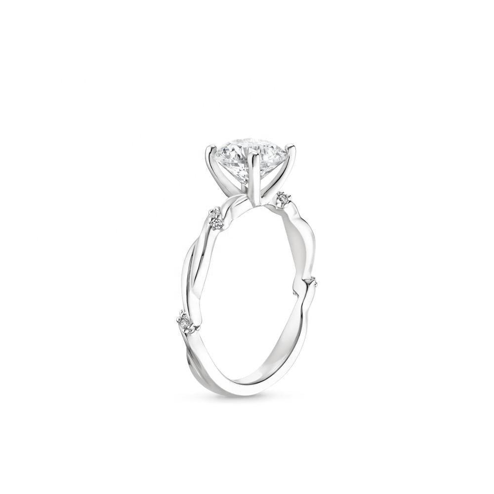 1.0ct Emerald-Cut Solitaire 4-Claw Moissanite Gold Ring