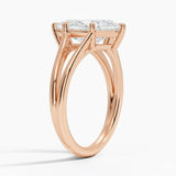 Marquise cut Moissanite lab grown diamond engagement ring V-Split shank with six cat claw setting, on a gold band, against a white background.Moissanite engagement ring cape town south africa grand diamonds ralph jacobs jeulia