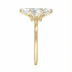 Marquise Shape Solitaire Moissanite Engagement Ring. Expertly crafted by ApolloGem, this exquisite ring features a dazzling marquise-shaped moissanite set in a classic solitaire design. Made from premium gold, this engagement ring is the epitome of luxury and elegance, making it the perfect symbol of your enduring love.