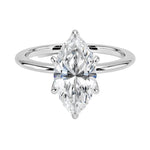 Marquise Shape Solitaire Moissanite Engagement Ring. Expertly crafted by ApolloGem, this exquisite ring features a dazzling marquise-shaped moissanite set in a classic solitaire design. Made from premium gold, this engagement ring is the epitome of luxury and elegance, making it the perfect symbol of your enduring love.