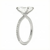 Elevate your engagement with our Timeless Radiant Cut Moissanite Engagement Ring. This exquisite women's ring features a radiant cut moissanite, combining the elegance of an emerald cut with the brilliance of a round cut. 