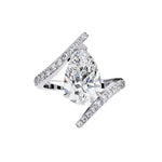 Avant-garde pear shaped ring with split shank pave setting Cape Town