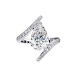 Avant-garde pear shaped ring with split shank pave setting Cape Town