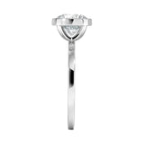 Top-down view of a D-color VVS1 cushion brilliant stone in The Cushion Bezel