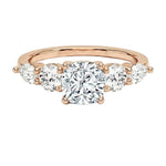 Cushion cut moissanite five stone ring rose gold graduated stones South Africa