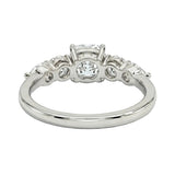 Graduated five stone moissanite wedding band on finger luxury jewelry Cape Town