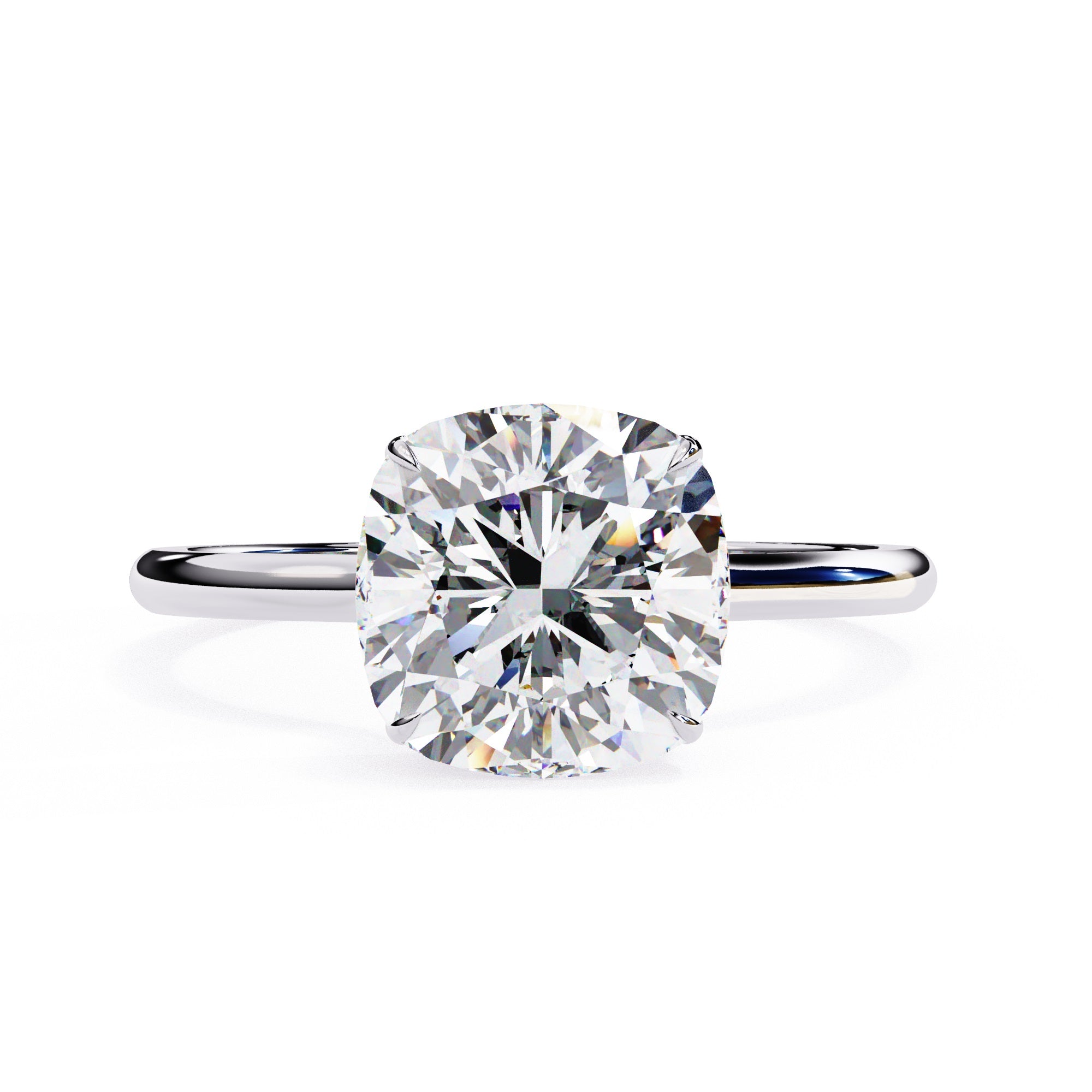 2 carat cushion cut moissanite ring with hidden diamonds underneath bridal jewelry Cape Town
