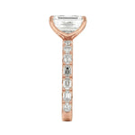 High-resolution jewelry render of the Emerald Eternity ring showcasing secure claw settings and professional stone alignment.