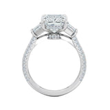 High-resolution jewelry render of an emerald sovereign ring showcasing double-claw security and professional stone setting.