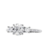 Round trilogy ring with pave setting bridal jewelry Cape Town romantic proposal