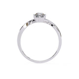 Diamond ring on a white background