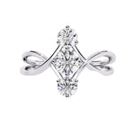 Modern artistic trilogy ring 18k gold infinite love symbol online store