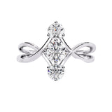 Modern artistic trilogy ring 18k gold infinite love symbol online store