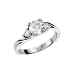 Unique symbolical engagement ring infinity style 18k white gold affordable luxury online