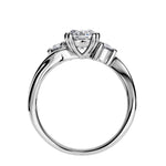 Diamond ring with a white background