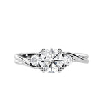 Diamond ring on a white background