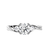 Diamond ring on a white background