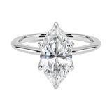 Marquise brilliant moissanite engagement ring with a six-prong single cat-claw setting ApolloGem.