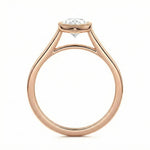 Pear cut bezel engagement ring with milgrain beaded edge yellow gold South Africa