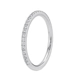 Open shank wedding ring for low profile engagement rings Cape Town