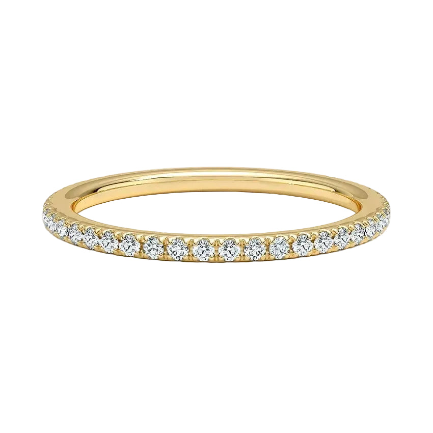 Minimalist open diamond band 18k gold spacer ring jewelry