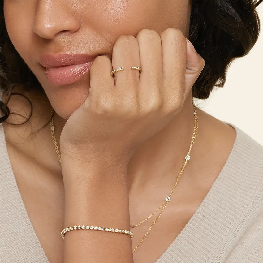 Modern cuff style ring adjustable look affordable luxury online store