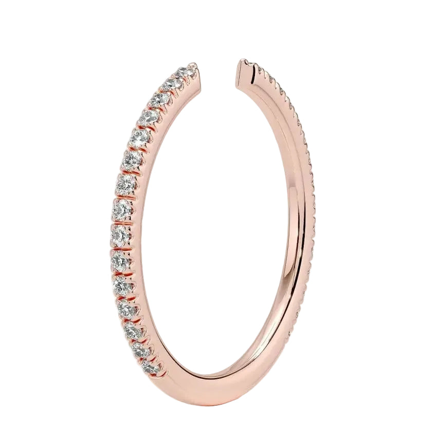 Open shank wedding ring for low profile engagement rings Cape Town rose gold ApolloGem