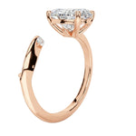 High-resolution jewelry render of the Oval Bypass ring showcasing the secure setting and professional stone alignment.