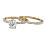 GRI certified oval bridal set in a signature ApolloGem premium LED-lit box.