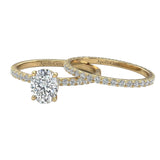 GRI certified oval bridal set in a signature ApolloGem premium LED-lit box.