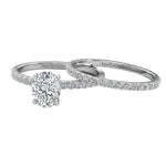 GRI certified oval bridal set in a signature ApolloGem premium LED-lit box.