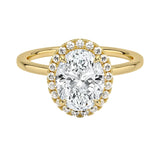 2 carat oval halo ring no diamonds on band bridal jewelry Cape Town proposal