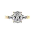 Three stone oval engagement ring white gold 18k moissanite South Africa