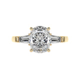 Three stone oval engagement ring white gold 18k moissanite South Africa