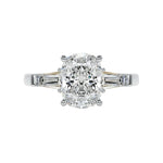 Diamond ring with a white background