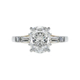 Diamond ring with a white background