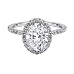 Large oval halo ring with pave setting bridal jewelry Cape Town proposal idea