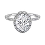 Large oval halo ring with pave setting bridal jewelry Cape Town proposal idea