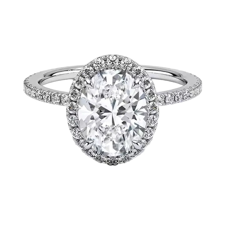 Large oval halo ring with pave setting bridal jewelry Cape Town proposal idea
