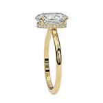 Elongated oval engagement ring with secret diamonds underneath Cape Town