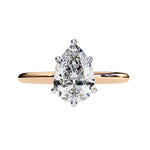 Teardrop moissanite ring with hidden diamonds underneath bridal jewelry Cape Town