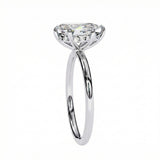 2 carat pear cut stone VVS clarity hidden halo setting close up details