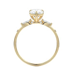 Engagement ring custom made ApolloGem  peare cut 
