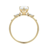 Engagement ring custom made ApolloGem  peare cut 